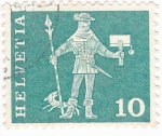Stamps Switzerland -  MENSAJERO A PIE