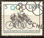Sellos de Europa - Alemania -  XVIII.Juegos Olimpicos de Tokio 1964.Ciclismo(DDR).
