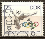 Sellos de Europa - Alemania -  XVIII.Juegos Olimpicos de Tokio 1964.Buceo(DDR).