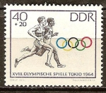 Sellos de Europa - Alemania -  XVIII.Juegos Olimpicos de Tokio 1964.Running(DDR).