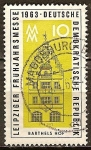 Stamps Germany -   Leipzig Feria de Primavera 1963-Barthels  Hof(DDR).