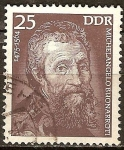 Stamps Germany -  Michelangelo Buonarroti 1475-1564(DDR)