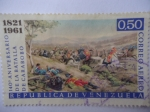 Stamps Venezuela -  140º Aniversario de la Batalla de Carabobo 1821-1961