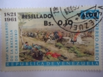 Sellos de America - Venezuela -  Batalla de carabobo, 1821 - 140º Aniversario de la Batalla de Carabobo.