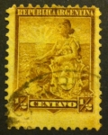 Stamps Argentina -  Alegoría Libertad