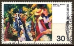 Stamps Germany -  Las niñas menores de los árboles - pinturas de August Macke (1887-1914), pintor alemán.