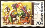 Stamps Germany -  Aún vida grande con el telescopio-pinturas de Max Beckmann,pintor y artista gráfico alemán.