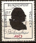Stamps Germany -  250a Aniv Nacimiento de Friedrich Gottlieb Klopstock (poeta).