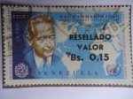 Stamps Venezuela -  Primer Aniversario de su Muerte (1961)- Dag Hammarskjold - Premio Nobel de la Paz 1961