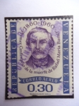 Stamps Venezuela -  1860-1960- Primer Centenario de la Muerte de Rafael María Baralt