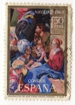 Stamps : Europe : Spain :  1944.- Navidad (12ª Serie). Adoracion de los Reyes (Mayno)