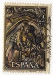 Stamps : Europe : Spain :  1945.- Navidad (12ª Serie). Natividad del Señor. Retablo de la Catedral de Gerona