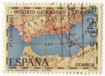 Stamps Spain -  2001.- Centenario del Instituto Geografico y Catastral. Enlace Geodesico Argelia-España.