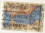 Stamps : Europe : Spain :  2001.- Centenario del Instituto Geografico y Catastral. Enlace Geodesico Argelia-España.