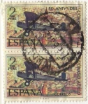 Stamps Spain -  2059.- L Aniversario del Correo Aereo. De Havilland DH-9