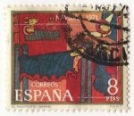 Stamps : Europe : Spain :  2062.- Navidad (14ª Serie). Fragmento del Altar de Sant Andreu de Sagars.