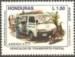Stamps Honduras -  VEHÌCULO  DE  TRANSPORTE  POSTAL.  VAN.
