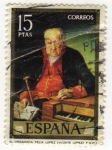 Stamps : Europe : Spain :  2153.- Vicente Lopez Portaña. El Organista Felix Lopez.