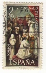 Stamps Spain -  2158.- VI Centenario de la Orden de San Jeronimo. Gregorio XI entregando las reglas de la orden.