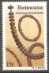 Stamps : Africa : Botswana :  ARTESANIAS.  ADORNOS  PERSONALES.  JOYAS.