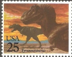 Stamps : America : United_States :  ANIMALES  PREHISTÒRICOS.  TYRANNOSAURUS  REX.