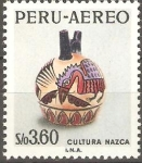 Stamps Peru -  CULTURA  NAZCA.  JARRA  REDONDA  DECORADA  CON  GRANOS  QUE  COMEN  LAS  AVES.