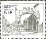 Stamps Mexico -  MONUMENTOS  COLONIALES.  HUERTA  DEL  EXCONVENTO  DE  MANILALCO.  MEXICO.