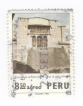 Sellos del Mundo : America : Per� : Muro del Coricancha.Iglesia de Santo Domingo