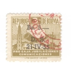 Stamps Bolivia -  Pro caja jubilaciones.Comunicaciones