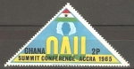 Stamps : Africa : Ghana :  CUMBRE  ACCRA  1965.  OUA  Y  TRES  CABEZAS.