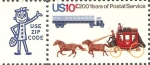Stamps United States -  BICENTENARIO  DEL  SERVICIO  POSTAL.  DILIGENCIA  Y  REMOLQUE  DE  CAMIONES.
