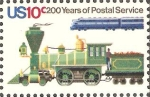 Stamps United States -  BICENTENARIO  DEL  SERVICIO  POSTAL.  LOCOMOTORAS  NUEVAS  Y  VIEJAS.