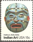 Stamps United States -  ARTE  POPULAR  AMERICANO.  MÀSCARA,  BELLA  BELLA  TRIBU.