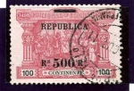 Stamps Portugal -  IV Centenario Viaje Vasco de Gama sobrecargado con Republica
