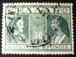 Stamps : Europe : Greece :  Reina Olga y Reina Madre Sofia