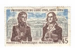 Stamps France -  Preparación del Codigo Civil 1800-1804