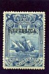 Sellos de Europa - Portugal -  IV Centenario Viaje Vasco de Gama sobrecargado con Republica. Madeira