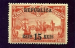 Sellos de Europa - Portugal -  IV Centenario Viaje Vasco de Gama sobrecargado con Republica. Madeira