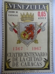 Sellos de America - Venezuela -  Cuatricentenario de la Ciudad de Caracas 1567-1967 - Escudo de Caracas
