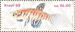 Stamps Brazil -  PECES.  CYNOLEBIA,  XAVANTEI.