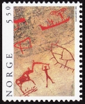 Sellos de Europa - Noruega -  NORUEGA - Arte rupestre de Alta