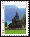 Sellos de Europa - Noruega -  NORUEGA - Iglesia de madera de Urnes