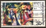 Sellos de Europa - Alemania -  Las niñas menores de los árboles - pinturas de August Macke (1887-1914), pintor alemán.