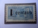Sellos de America - Colombia -  Palacio de Comunicaciones - Sobre tasa para Construcción