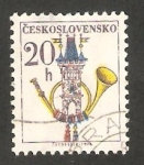 Sellos de Europa - Checoslovaquia -  2073 - Torre y corneta postal