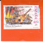 Stamps Spain -  HISTORIA DE ESPAÑA- HERNAN CORTES (14)