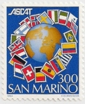 Sellos de Europa - San Marino -  ASCAT. Aniversarios filatélicos