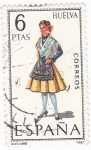 Stamps Spain -  HUELVA- TRAJE REGIONAL (14)