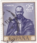 Stamps Spain -  ARQUÍMEDES (Ribera)  (14)
