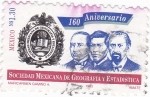 Sellos de America - M�xico -  150 aniversario Sociedad mexicana de Geografía estadística